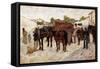 Stopping in Maremma or Scene of Country Life-Giovanni Fattori-Framed Stretched Canvas