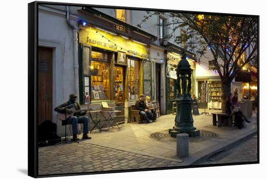 Store at Dusk, Paris, Ile-De-France, France-null-Framed Stretched Canvas