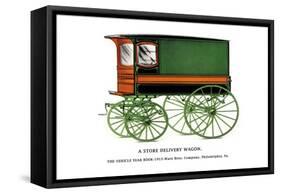 Store Delivery Wagon-null-Framed Stretched Canvas