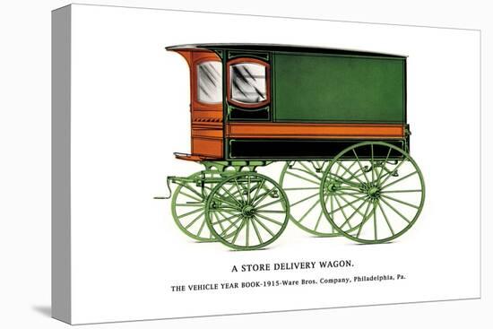 Store Delivery Wagon-null-Stretched Canvas
