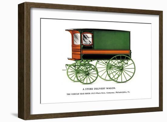 Store Delivery Wagon-null-Framed Art Print