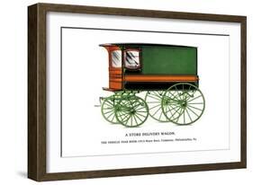 Store Delivery Wagon-null-Framed Art Print