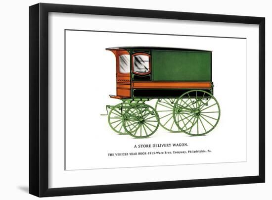 Store Delivery Wagon-null-Framed Art Print