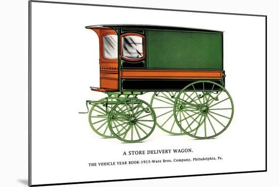 Store Delivery Wagon-null-Mounted Art Print