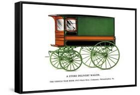 Store Delivery Wagon-null-Framed Stretched Canvas