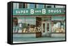 Store Front Drug Store-null-Framed Stretched Canvas