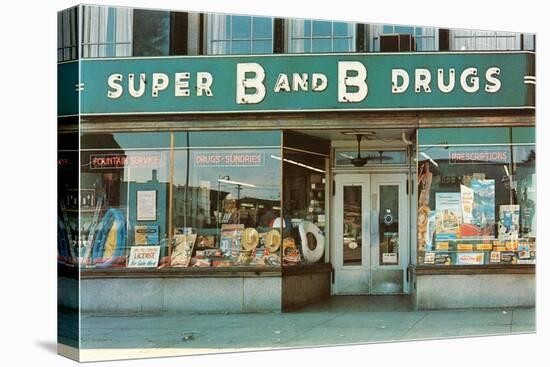 Store Front Drug Store-null-Stretched Canvas