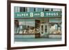 Store Front Drug Store-null-Framed Art Print