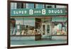 Store Front Drug Store-null-Framed Art Print