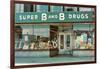 Store Front Drug Store-null-Framed Art Print