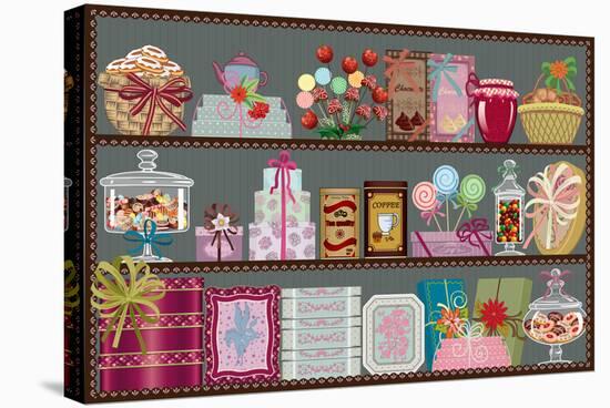 Store of Sweets and Chocolate-Milovelen-Stretched Canvas