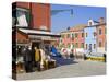 Store on Corte Novello, Burano Island, Venice, Veneto, Italy, Europe-Richard Cummins-Stretched Canvas