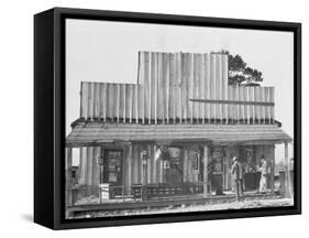 Store with a false front in the vicinity of Selma, Alabama, 1936-Walker Evans-Framed Stretched Canvas