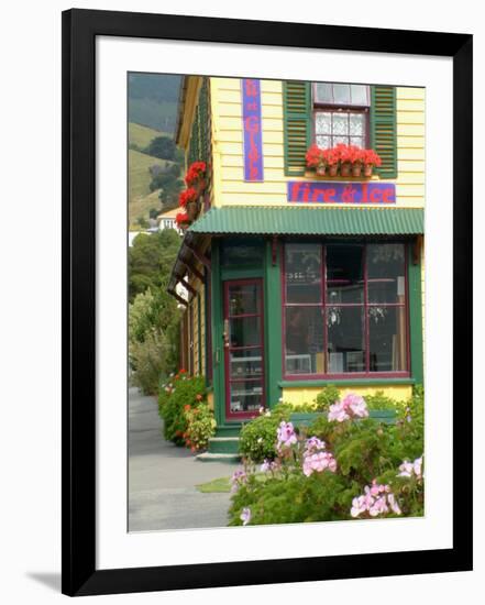Storefront, Akaroa Peninsula, New Zealand-William Sutton-Framed Photographic Print