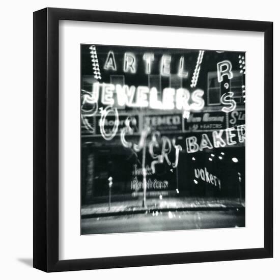 Storefront in Lights-Dan Zamudio-Framed Art Print