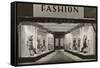 Storefront with Women's Fashions-Found Image Press-Framed Stretched Canvas