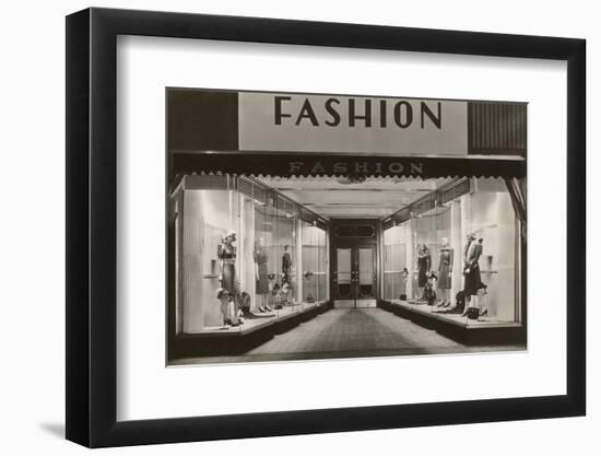 Storefront with Women's Fashions-Found Image Press-Framed Photographic Print