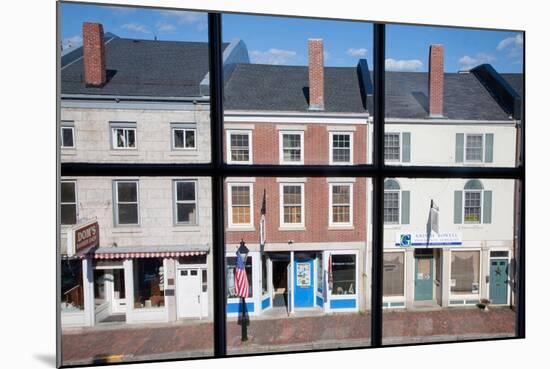 Storefronts Line Water Street in Hallowell, Maine-Joseph Sohm-Mounted Photographic Print