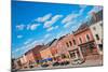 Storefronts line Water Street in Hallowell, Maine-null-Mounted Photographic Print