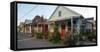 Stores at the roadside on the street, Chinese American Town, Locke, Sacrame-null-Framed Stretched Canvas