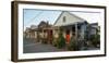 Stores at the roadside on the street, Chinese American Town, Locke, Sacrame-null-Framed Premium Photographic Print