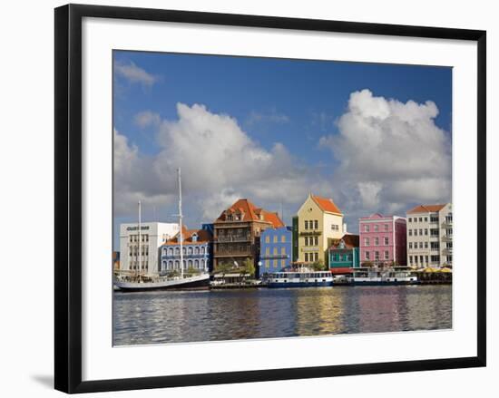 Stores on Handelskade, Punda District, Willemstad, Curacao, Netherlands Antilles, West Indies-Richard Cummins-Framed Photographic Print