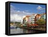 Stores on Handelskade, Punda District, Willemstad, Curacao, Netherlands Antilles, West Indies-Richard Cummins-Framed Stretched Canvas