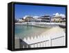 Stores on Harbour Drive, George Town, Grand Cayman, Cayman Islands, Greater Antilles, West Indies-Richard Cummins-Framed Stretched Canvas