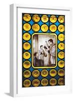 Stories from Life of Don Bosco, Stained Glass Window, Castelnuovo Don Bosco, Piedmont, Italy-null-Framed Giclee Print