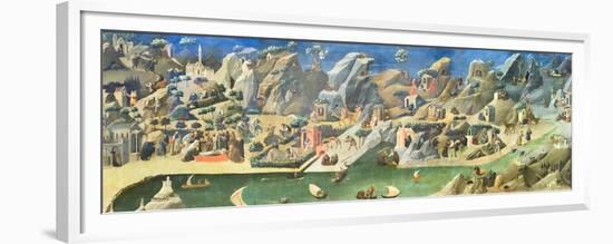 Stories from the Lives of the Holy Fathers in the Desert (Thebaid), 1420 Circa, (Tempera on Wood Pa-Fra (c 1387-1455) Angelico-Framed Premium Giclee Print