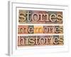 Stories, Memories, Histories Words-PixelsAway-Framed Art Print