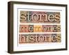 Stories, Memories, Histories Words-PixelsAway-Framed Art Print