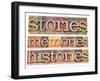 Stories, Memories, Histories Words-PixelsAway-Framed Art Print