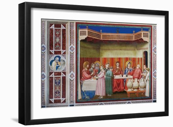 Stories of Christ the Wedding at Cana Or the Marriage Feast at Cana-Giotto di Bondone-Framed Giclee Print