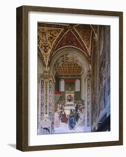 Stories of Pius II: Piccolomini Elected Cardinal-Bernardino Pinturicchio-Framed Giclee Print