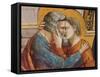 Stories of St Joachim and St Anne the Meeting at the Golden Gate-Giotto di Bondone-Framed Stretched Canvas