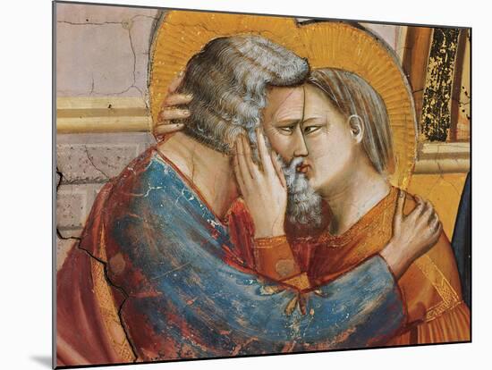 Stories of St Joachim and St Anne the Meeting at the Golden Gate-Giotto di Bondone-Mounted Giclee Print