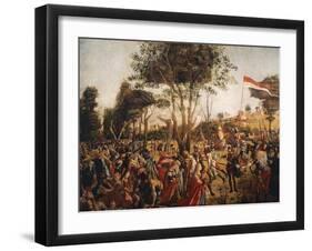 Stories of St. Ursula, Martyrdom of Pilgrims and Funeral of St. Ursula, 1493-Vittore Carpaccio-Framed Giclee Print