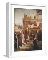 Stories of St. Ursula, Martyrdom of Pilgrims and Funeral of St. Ursula, 1493-Vittore Carpaccio-Framed Giclee Print