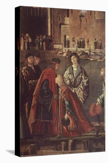 Stories of St Ursula, Meeting of Etherius and Ursula and Departure of Pilgrims-Vittore Carpaccio-Stretched Canvas