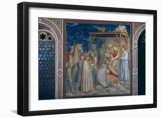 Stories of the Christ the Adoration of the Magi-Giotto di Bondone-Framed Photographic Print