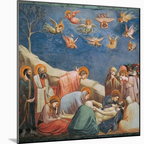 Stories of the Passion the Mourning Over the Dead Christ-Giotto di Bondone-Mounted Giclee Print