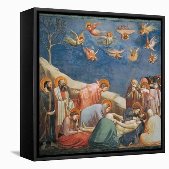 Stories of the Passion the Mourning Over the Dead Christ-Giotto di Bondone-Framed Stretched Canvas