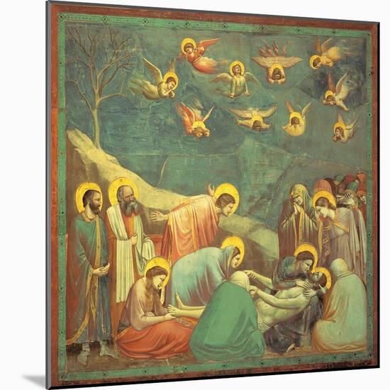 Stories of the Passion the Mourning Over the Dead Christ-Giotto di Bondone-Mounted Giclee Print