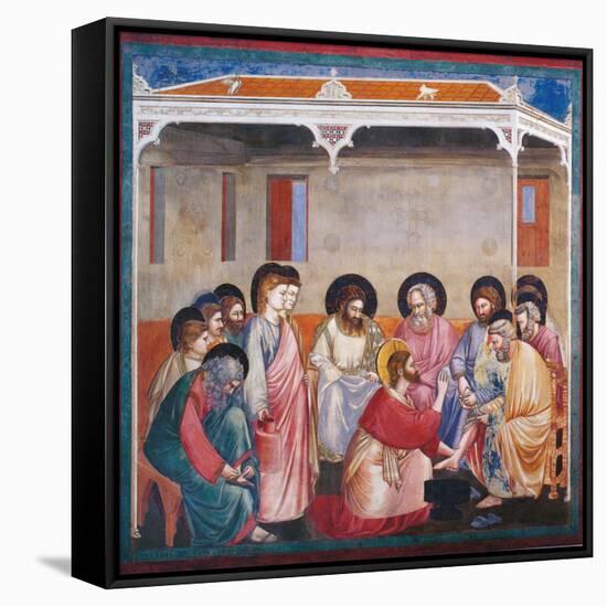 Stories of the Passion the Washing of the Feet-Giotto di Bondone-Framed Stretched Canvas