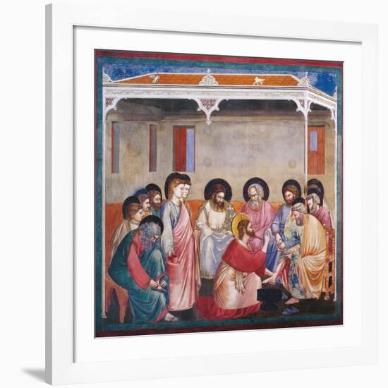 Stories of the Passion the Washing of the Feet-Giotto di Bondone-Framed Giclee Print