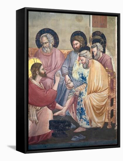 Stories of the Passion the Washing of the Feet-Giotto di Bondone-Framed Stretched Canvas