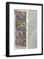 Stories of Tobia, Miniature from the Bible of Souvigny, Latin Manuscript-null-Framed Giclee Print