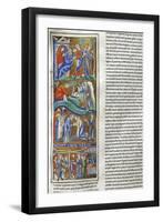 Stories of Tobia, Miniature from the Bible of Souvigny, Latin Manuscript-null-Framed Giclee Print