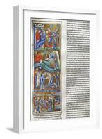 Stories of Tobia, Miniature from the Bible of Souvigny, Latin Manuscript-null-Framed Giclee Print